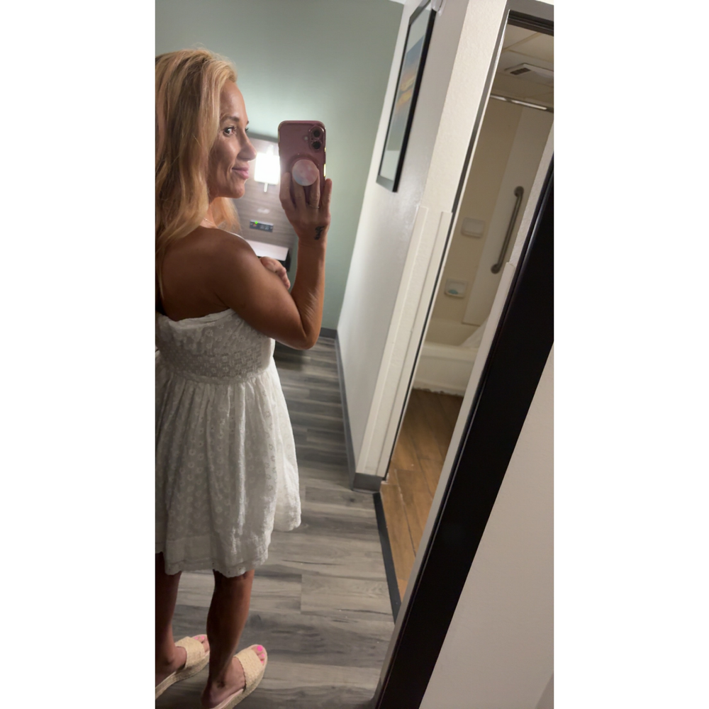 Four hearts White Eyelet Strapless Mini Dress - Picture 5 of 5